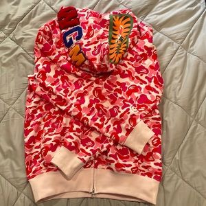 Pink A Bathing Ape Full Zip Sweater